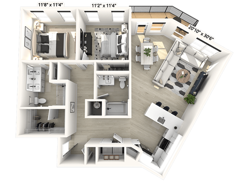 2 bed 2 bath H at Luxe 360 on Centerpointe Apartments, Midlothian, VA